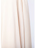 V Neck Sliver Sequin Champagne Chiffon Maxi Bridesmaid Dress